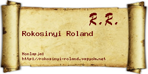 Rokosinyi Roland névjegykártya