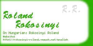 roland rokosinyi business card